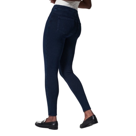 Spanx Jean-ish Ankle Leggings in Twilight Rinse Dark Wash Blue Size M - Picture 1 of 11